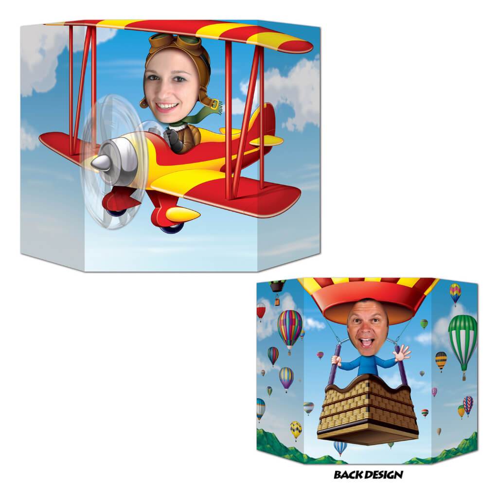 Biplane/Hot Air Balloon Photo Prop 