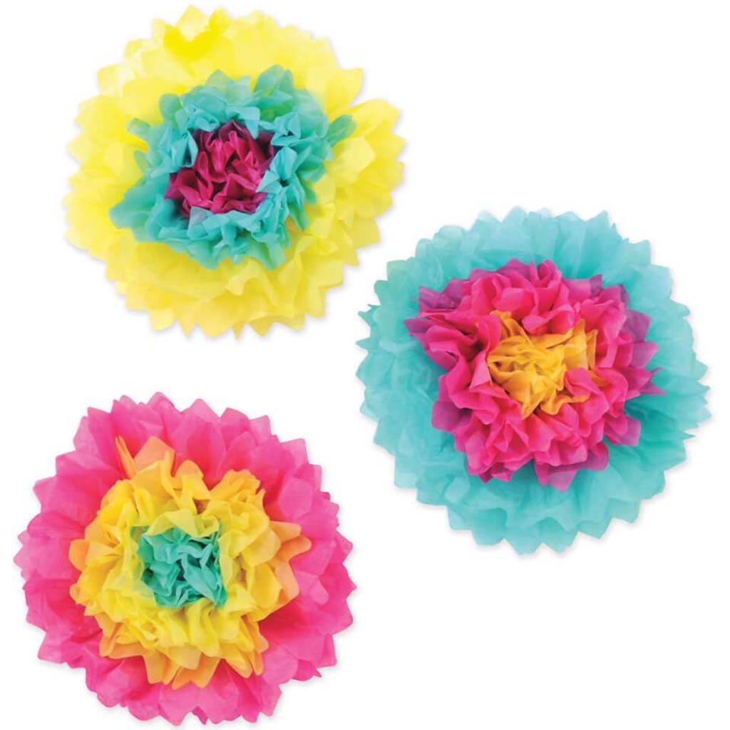 Tissue Flowers Multicolor 