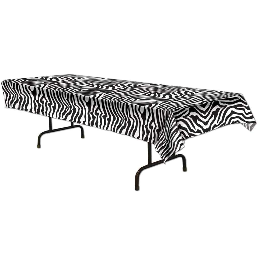 Zebra Print Rectangular Tablecover 54in x 108in 