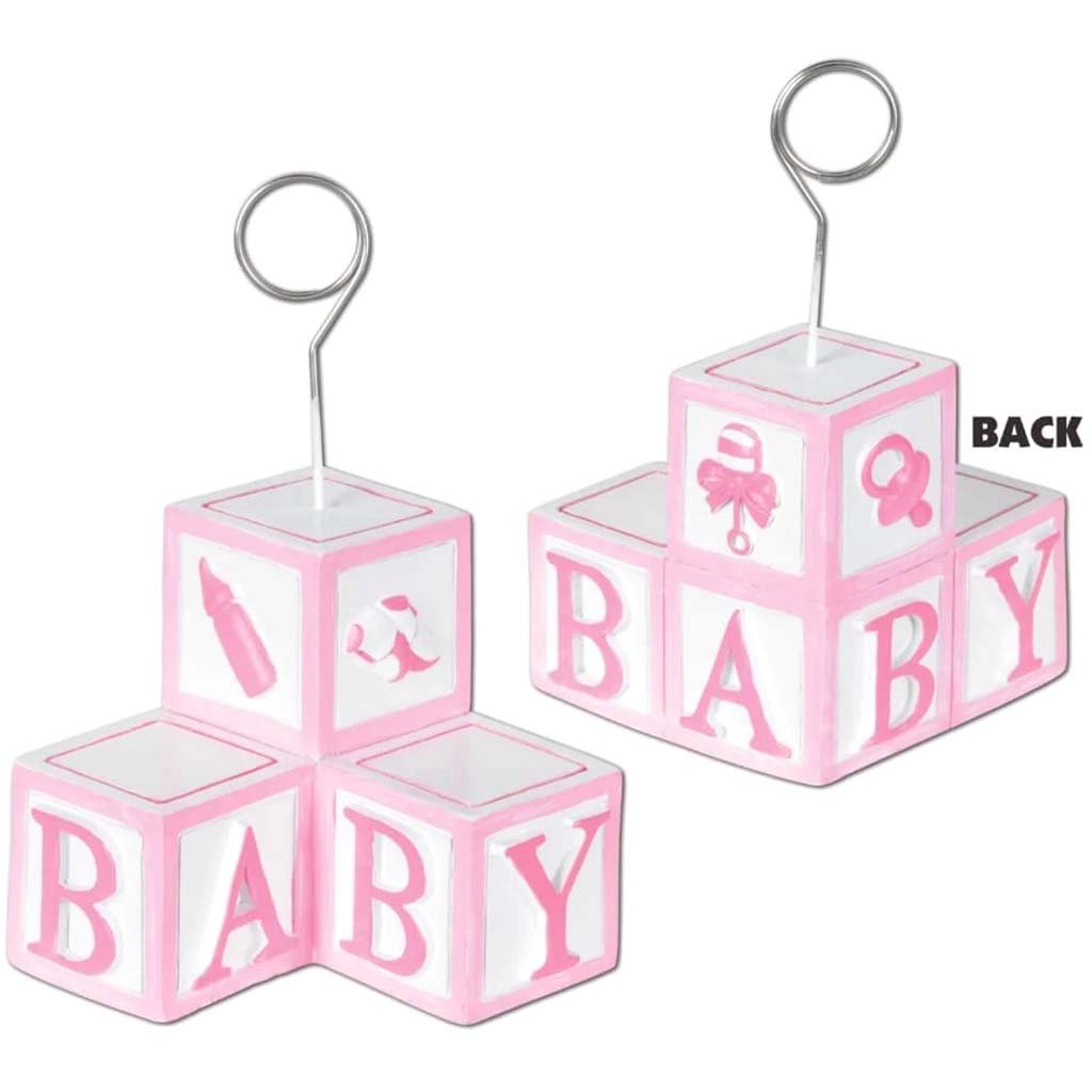 Photo/Balloon Holder Baby Blocks 