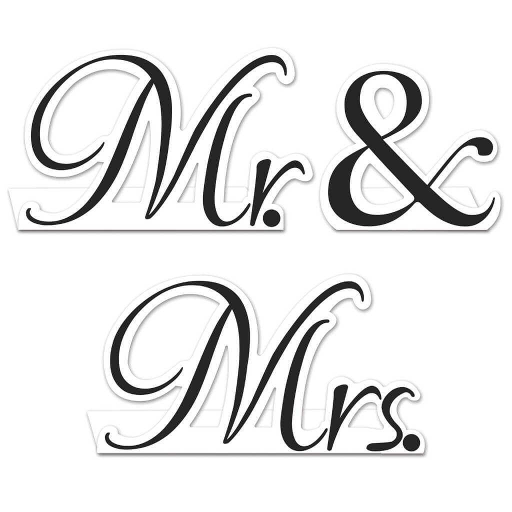 Mr. &amp; Mrs. Table Cards 