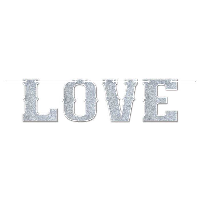 Glittered "Love" Streamer 
