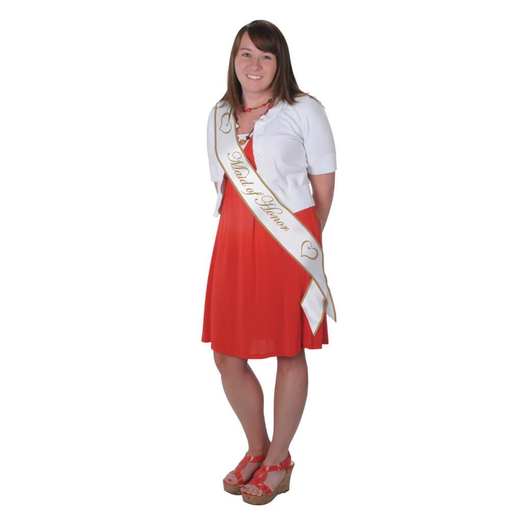 Maid Of Honor Satin Sash 