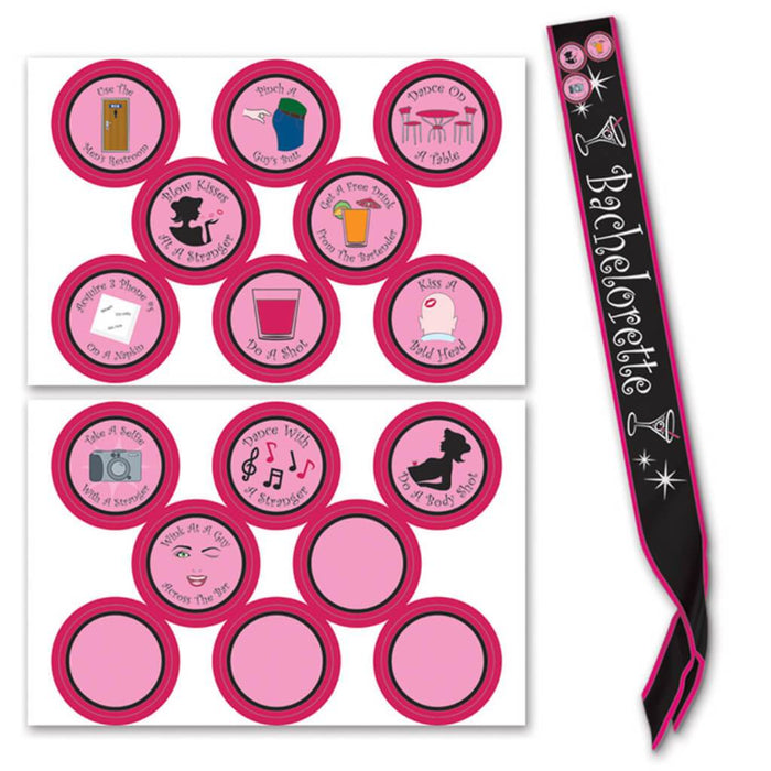 Bachelorette Satin Sash with Badges 