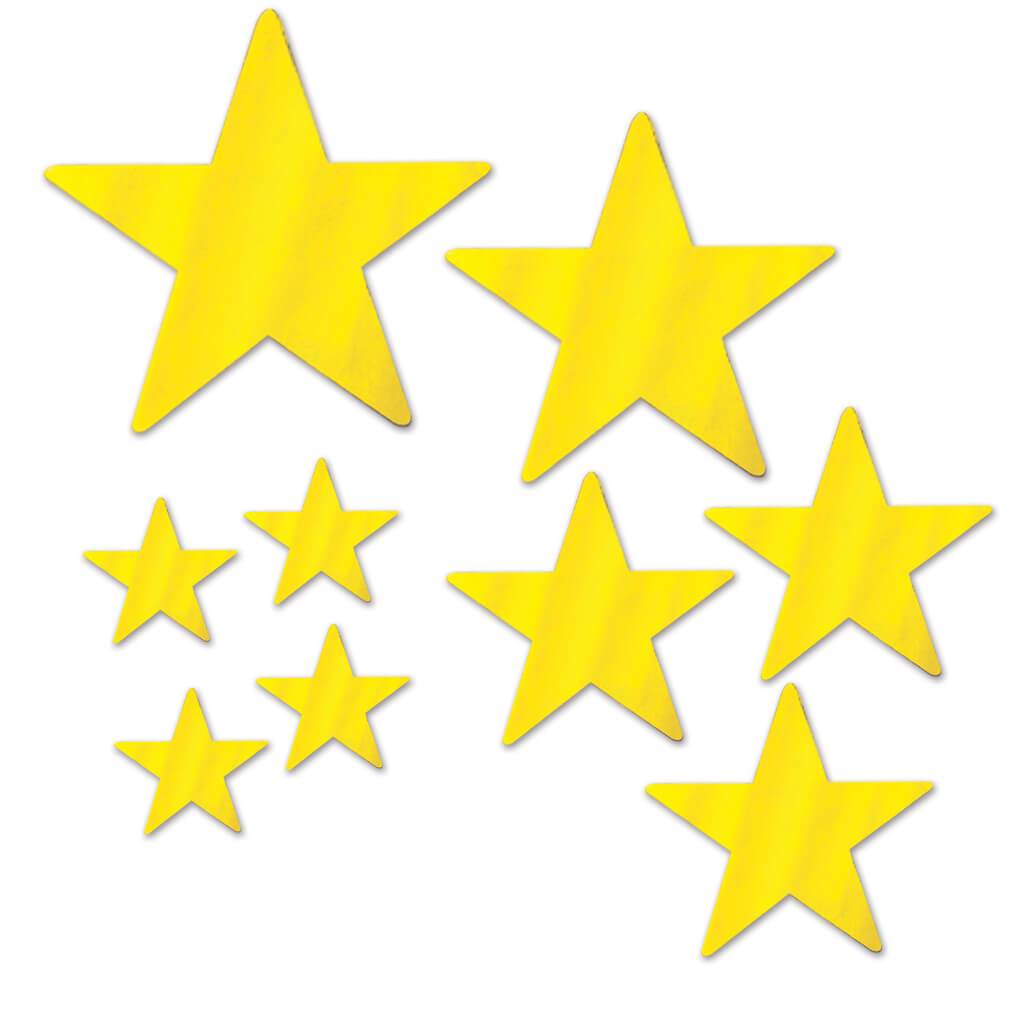 Gold Foil Star Cut-Outs 