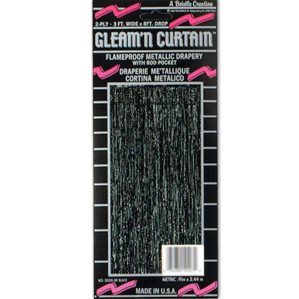 Finge Curtain Gleam &#39;N Curtain 1-Ply Black 