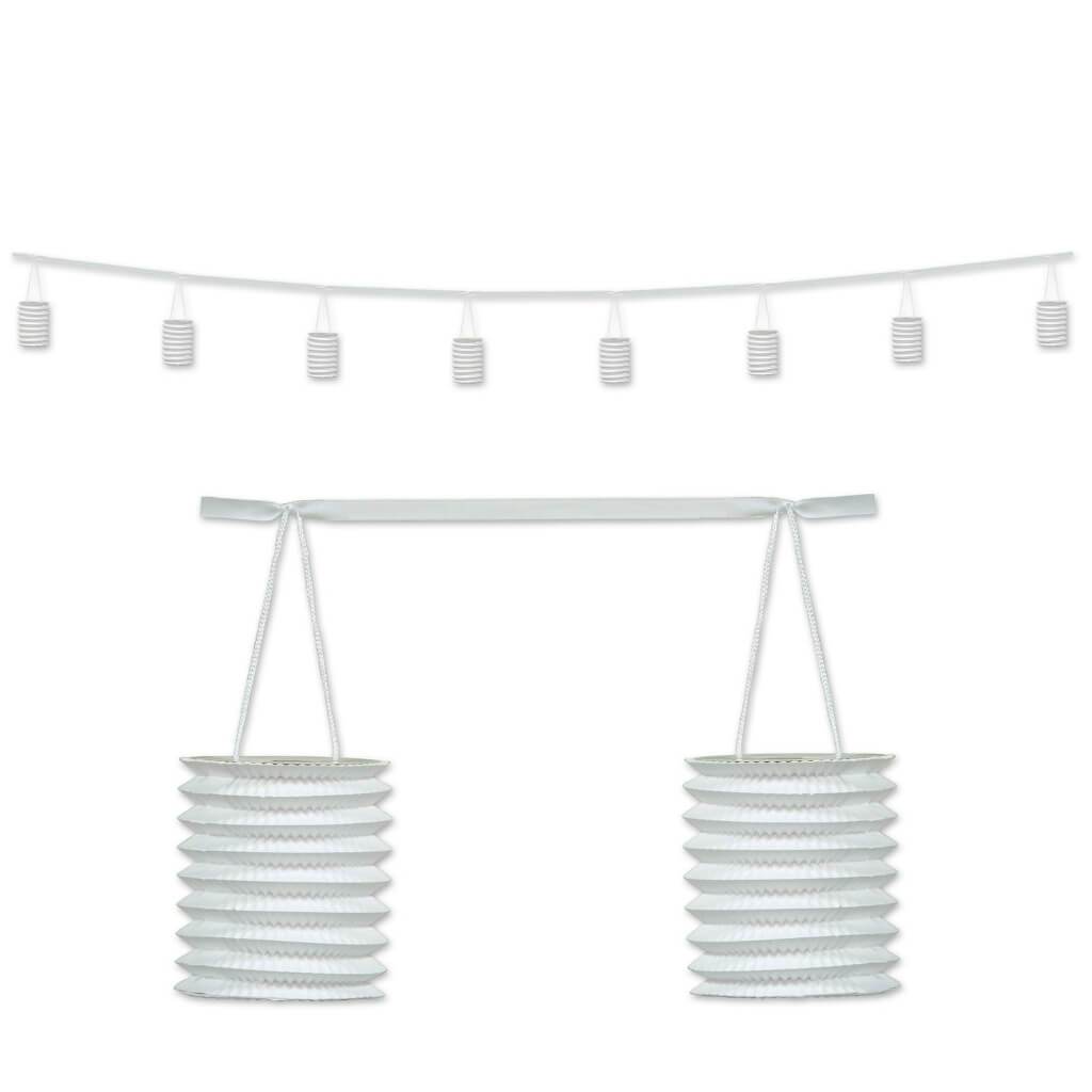 Paper Lantern Garland 12ft White 