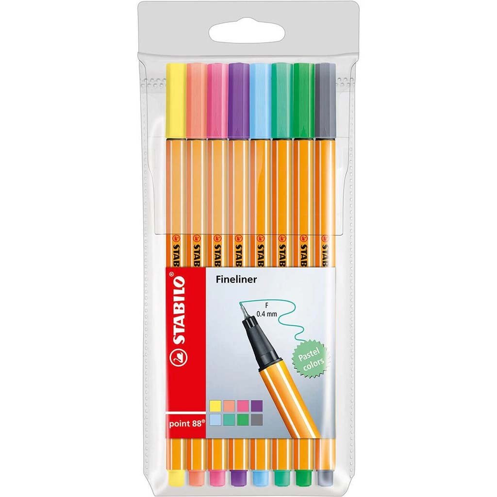 Point 88 Pen Sets 8 Color Set Pastel Colors