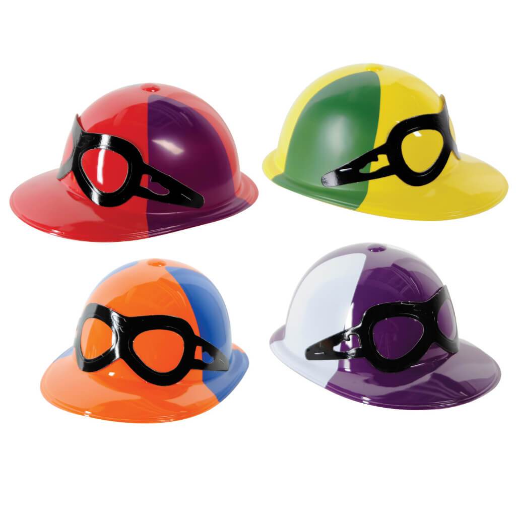 Plastic Jockey Helmets Violet White