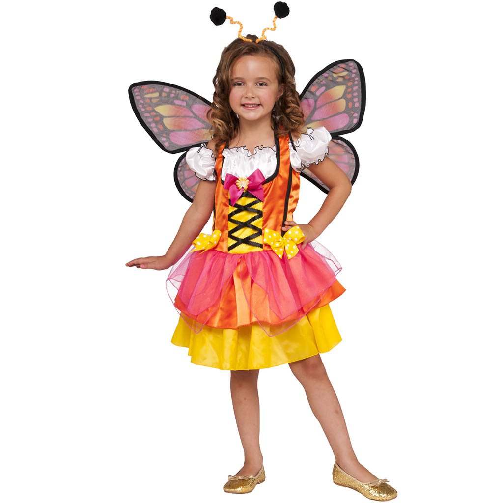 Glittery Orange Butterfly Costume