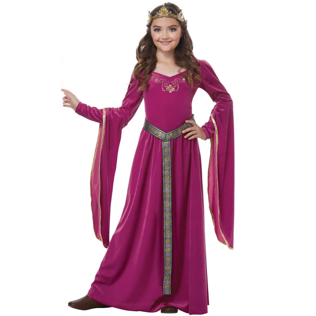 Medieval Princess Fuschia Child Costume