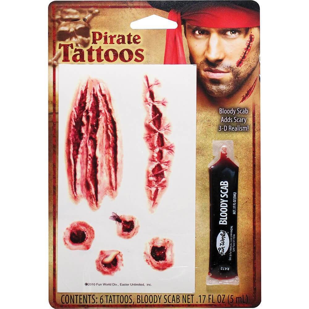 Pirate Tattoos Makeup Kit 