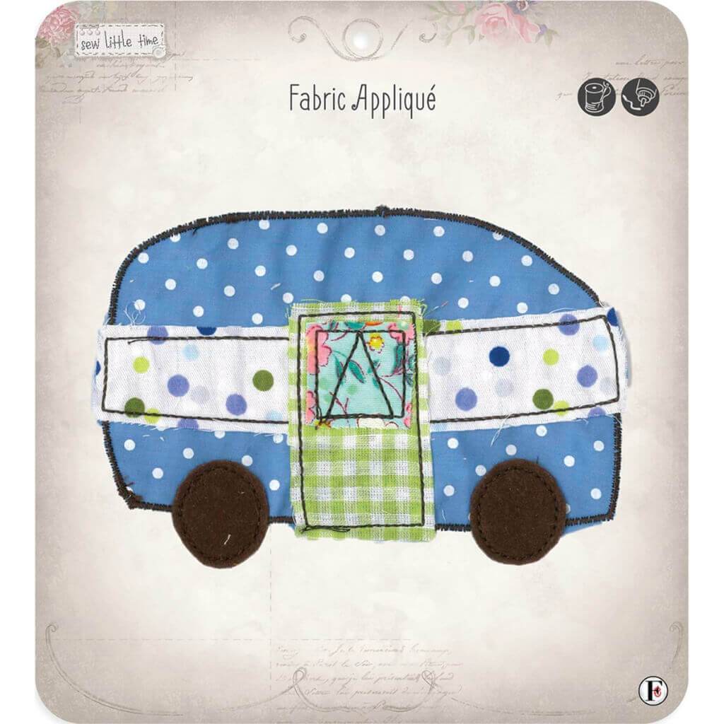 Fabric Editions Sew Little Time Sew-On Applique Camper