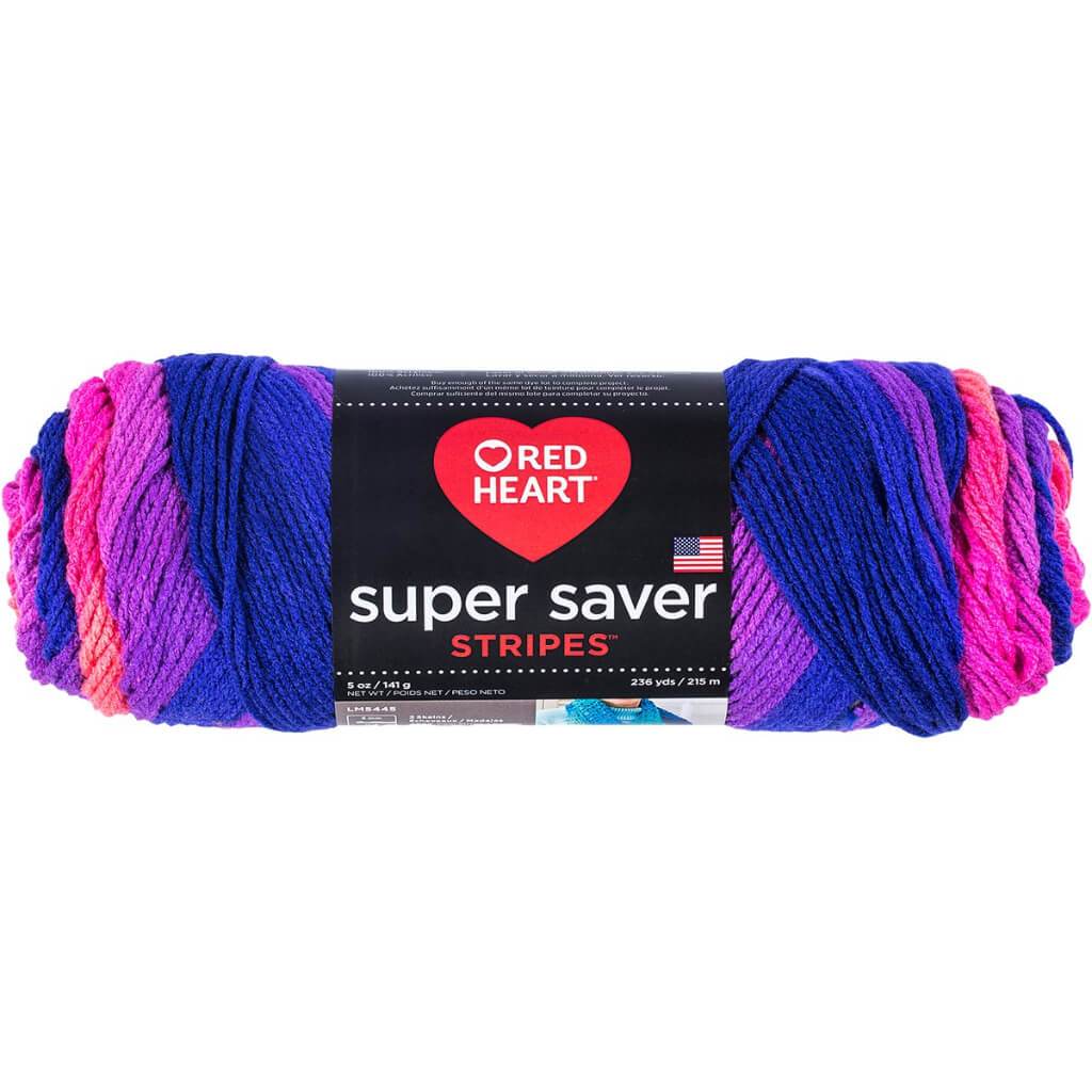 Red Heart Super Saver Yarn Flamenco Stripe