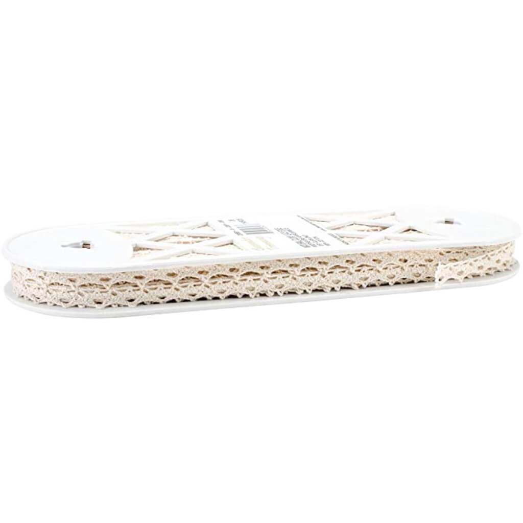 Cluny Lace Edge Trim 1/2in White