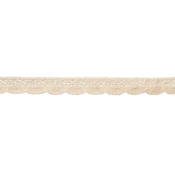 Cotton Cluny Fan Lace Trim 7/8in Natural