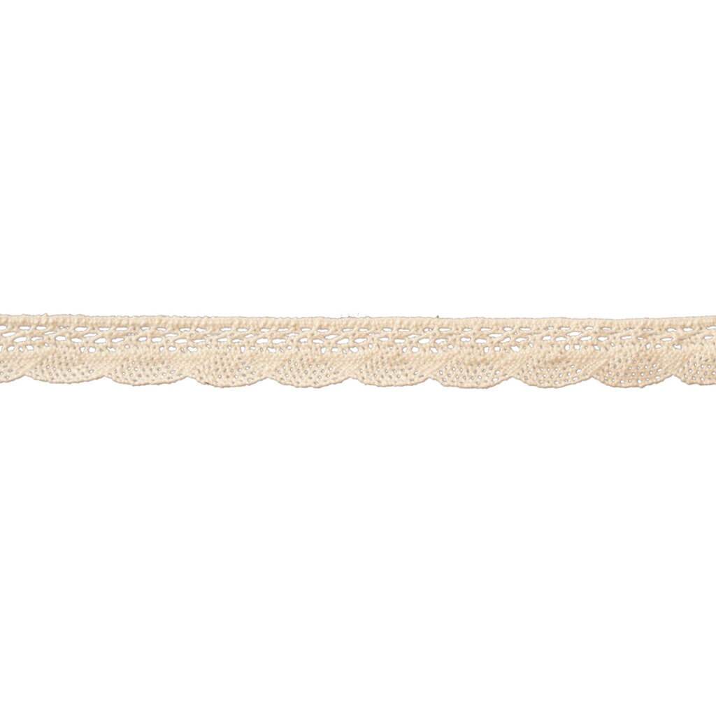 Cotton Cluny Fan Lace Trim 7/8in Natural