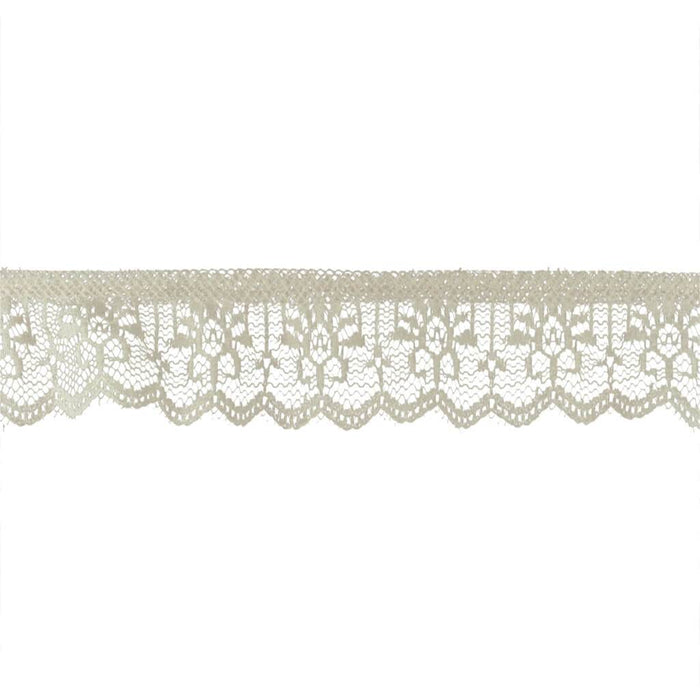 Ruffled Vertical Lace Trim 1-3/8in Oyster