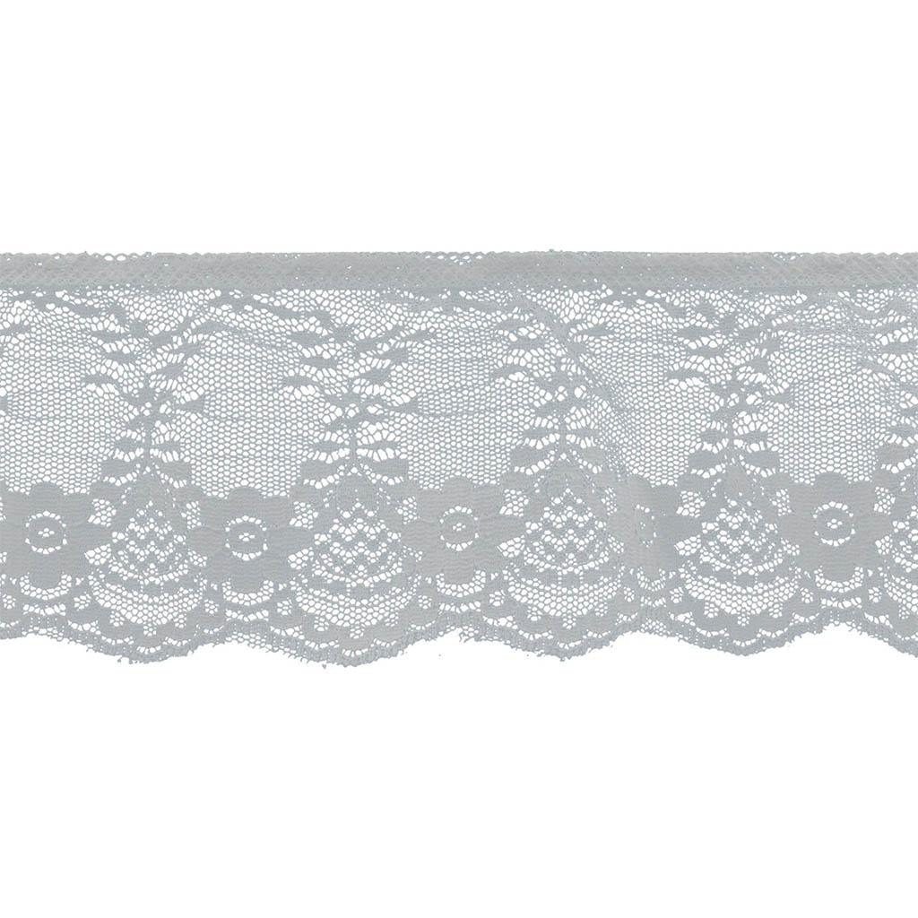 Ruffled Fancy Lace Trim 3-1/8in Oyster