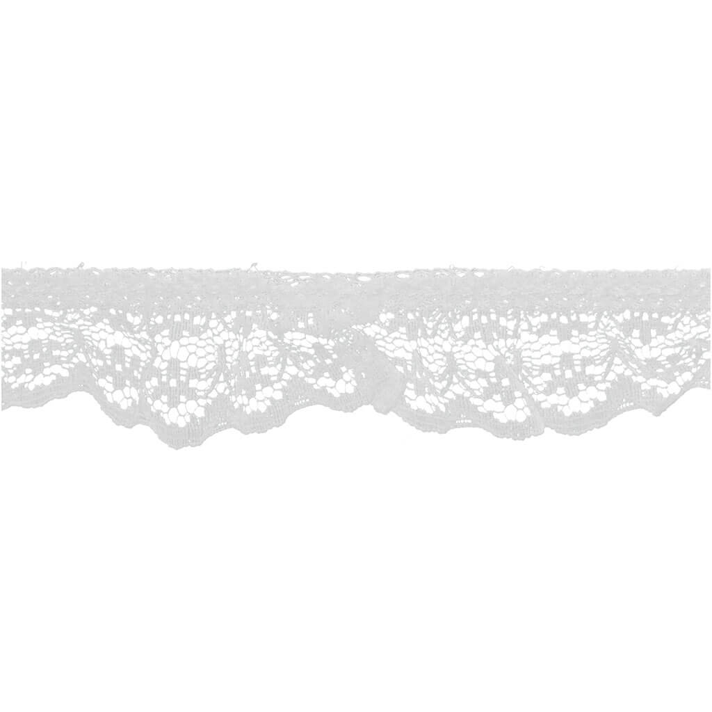 Floradelle Lace Trim 1in White