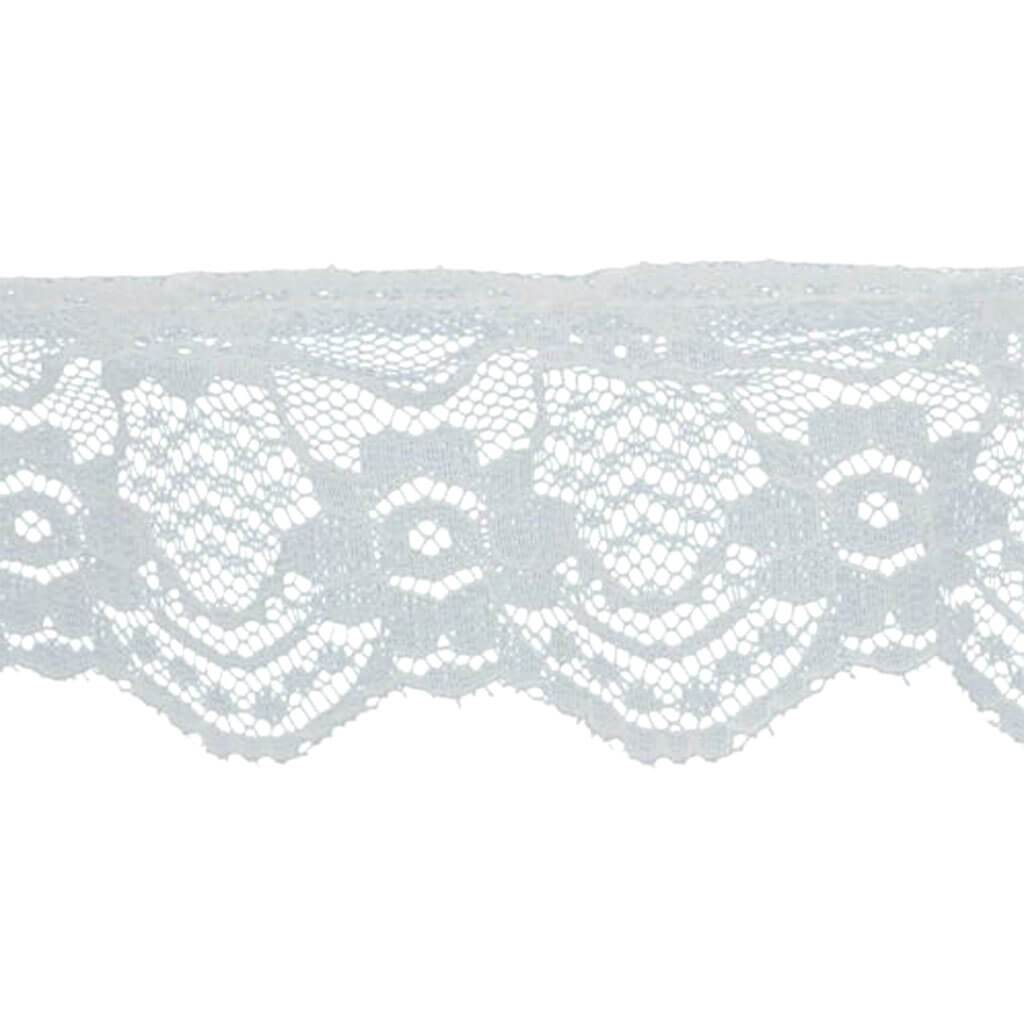 Ruffled Daisy Loop Lace Trim 1-1/2in White