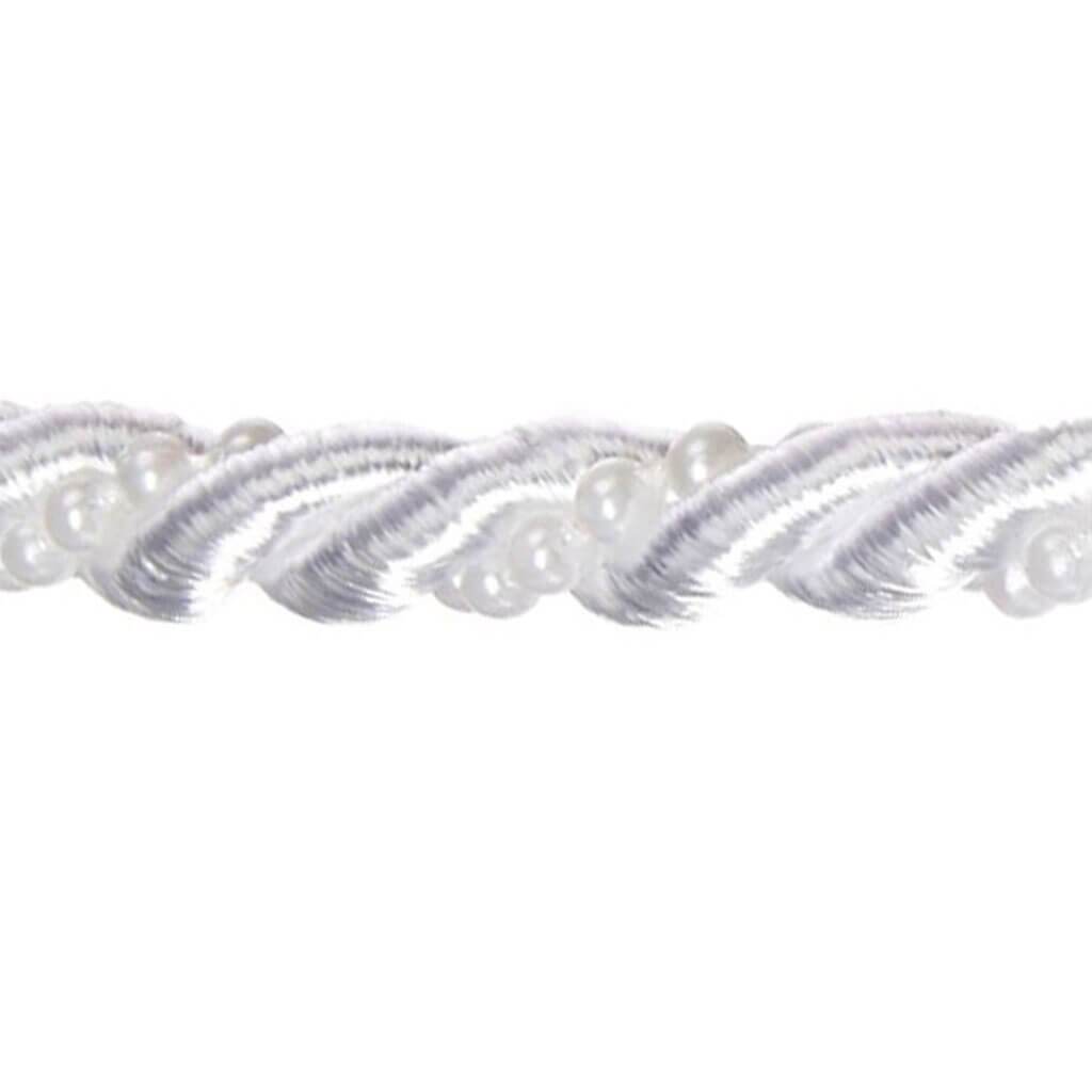 Twist Cord Trim 1/4in White Pearl