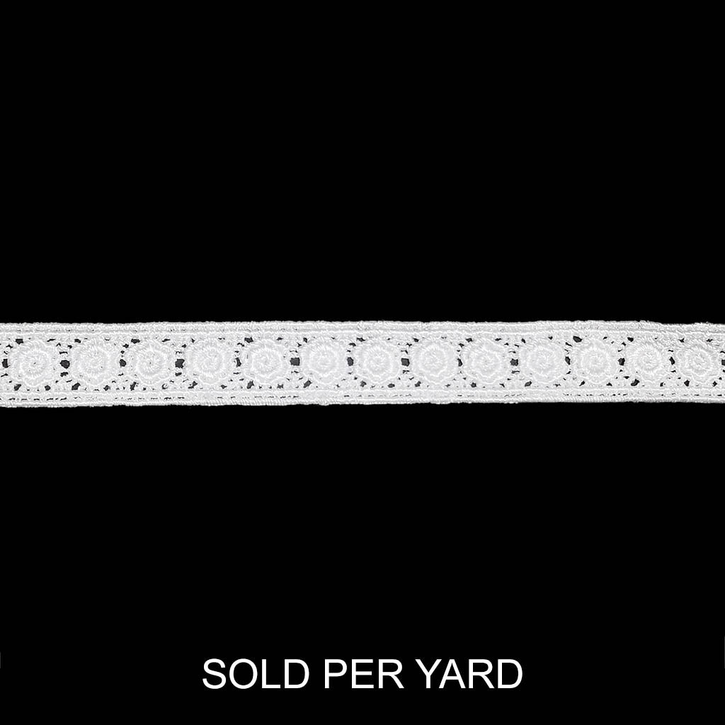 Deco Trims Venice Lace Trim 7/8in x 5yd White