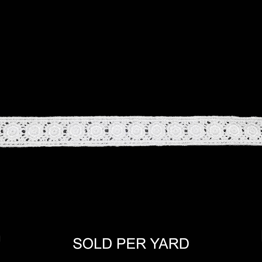 Deco Trims Venice Lace Trim 7/8in x 5yd White