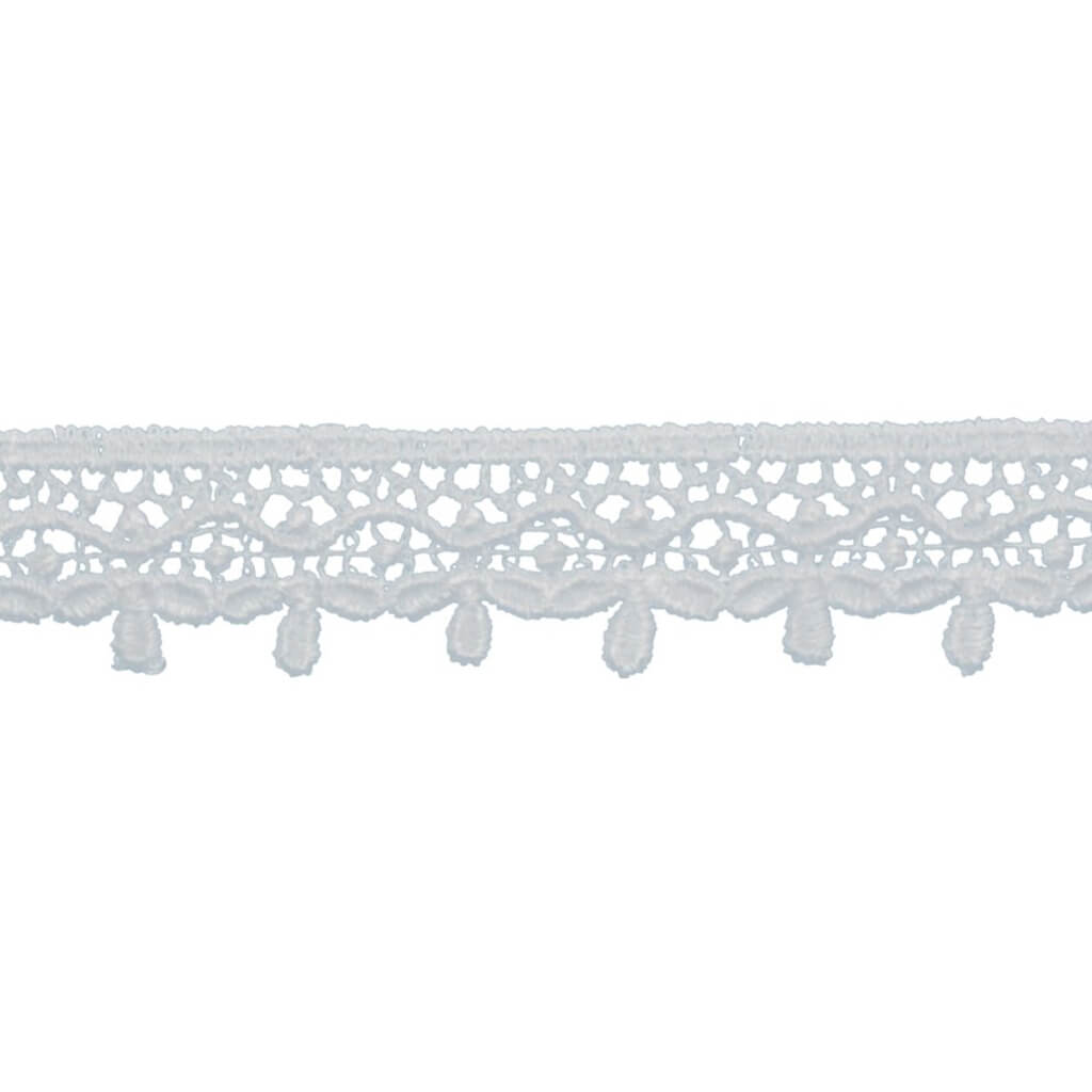 Trifoil Edge Venice Lace Trim 7/8in White