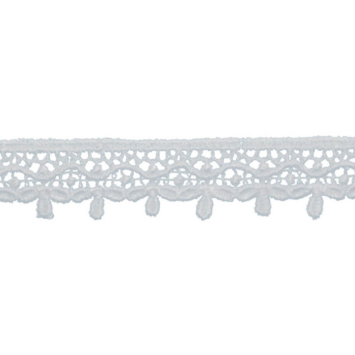 Trifoil Edge Venice Lace Trim 7/8in White