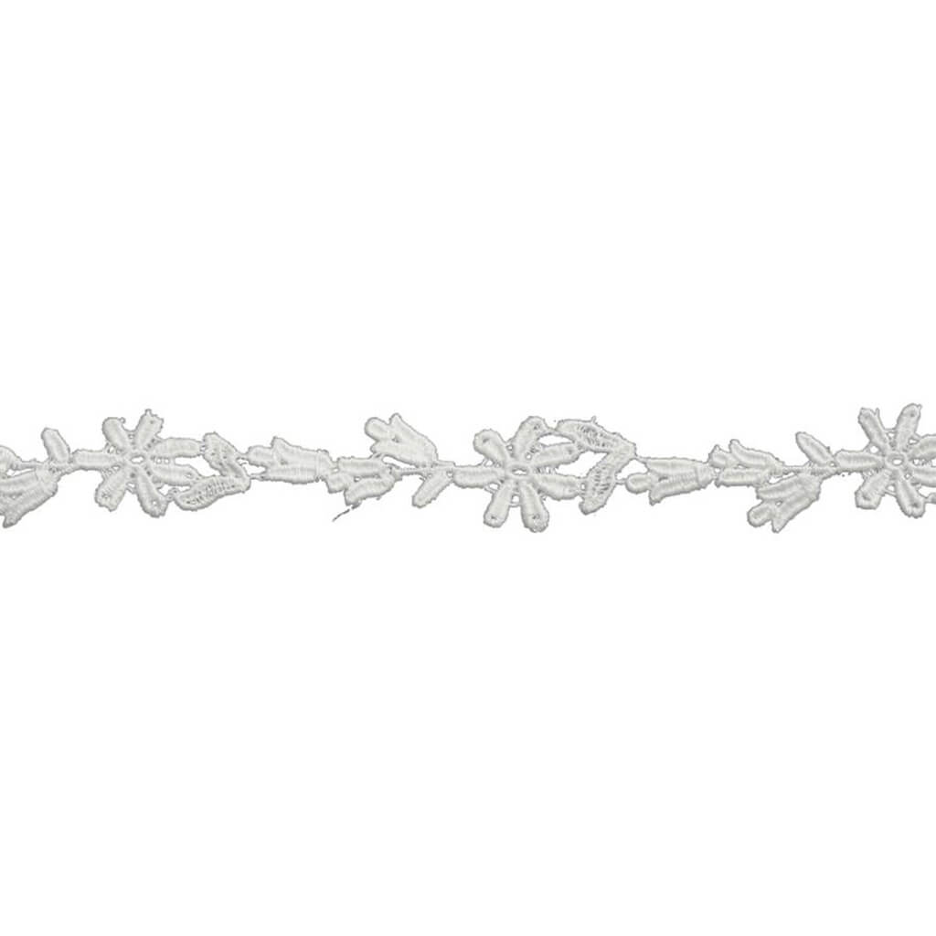 Deco Trims Floral Spray Bridal Venice Lace Trim White