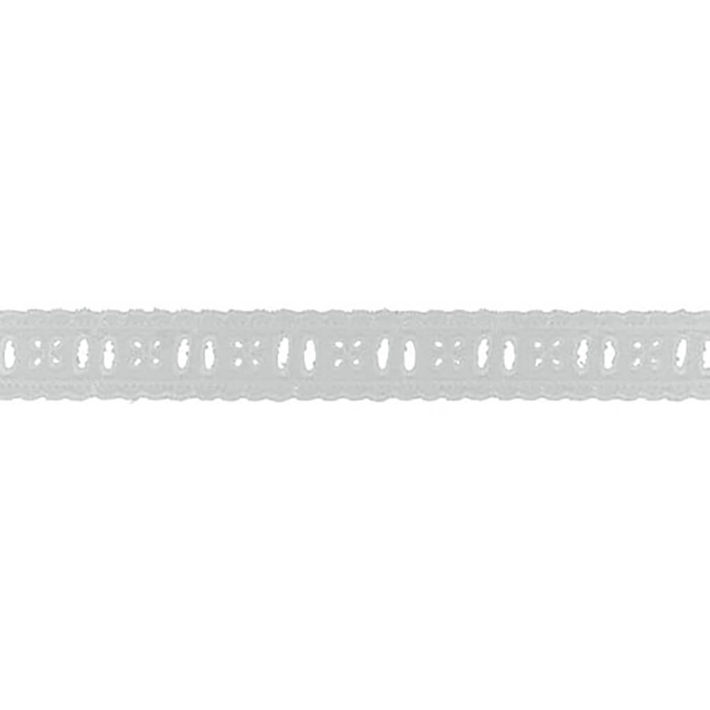 Ribbon Beading Eyelet Embroidery Trim 7/8in White