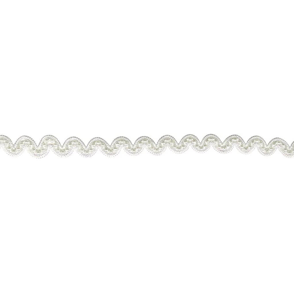 Deco Trims Scroll with Pearl Trim 1/2in Iridescent