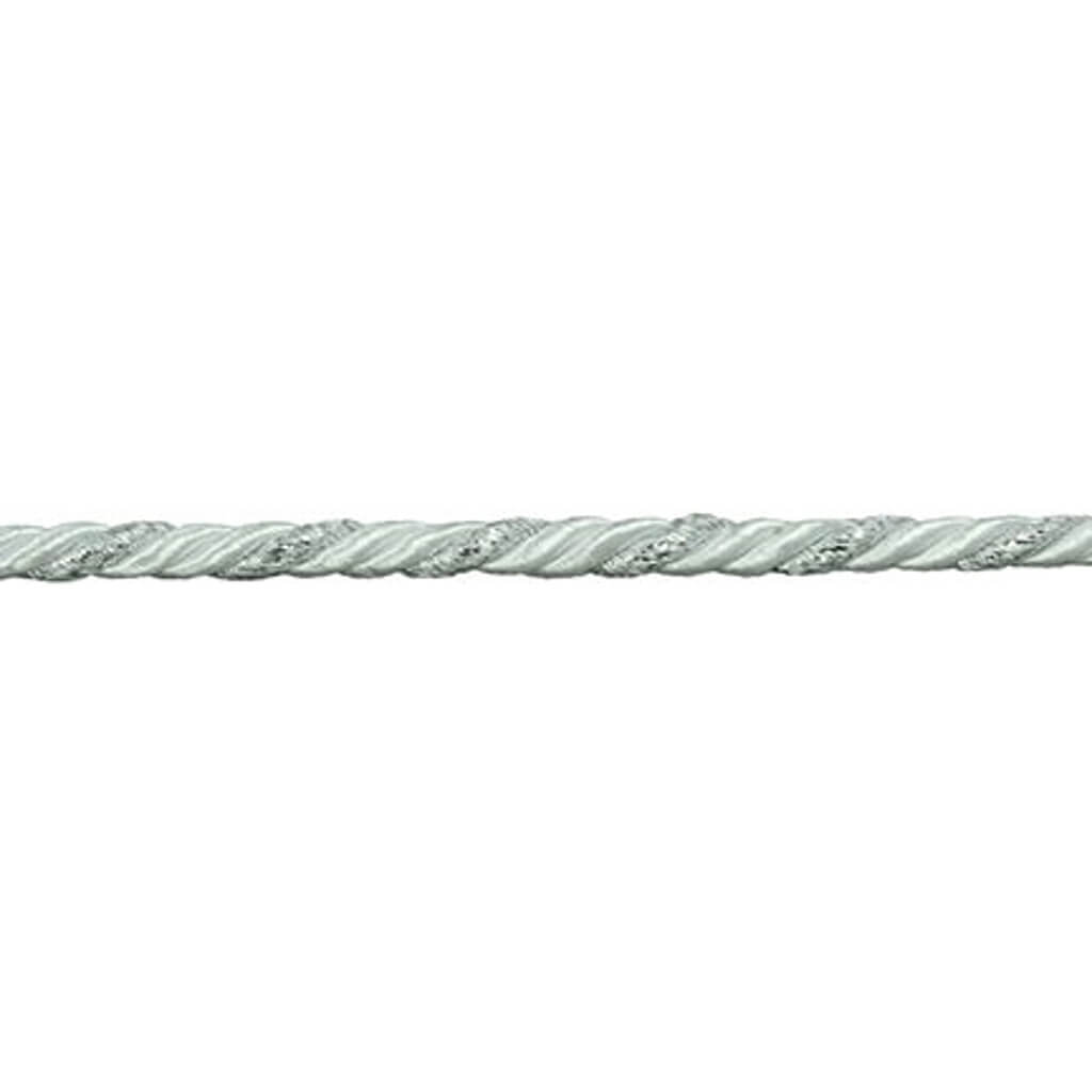 Deco Trims Twist Cord Trim 1/8in White/Silver