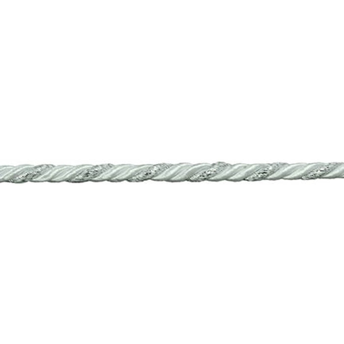 Deco Trims Twist Cord Trim 1/8in White/Silver