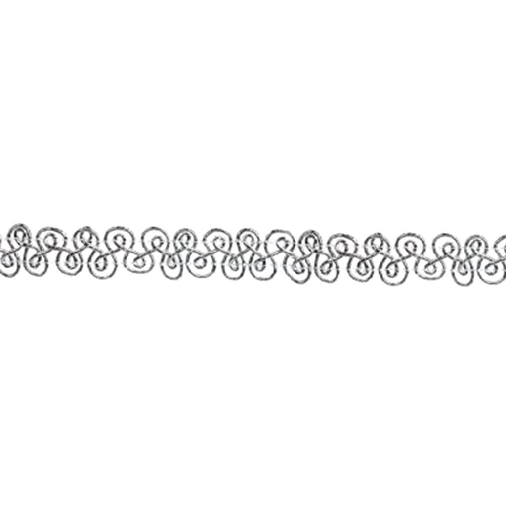 Trims Metallic Double Loop Trim 1/4in Silver