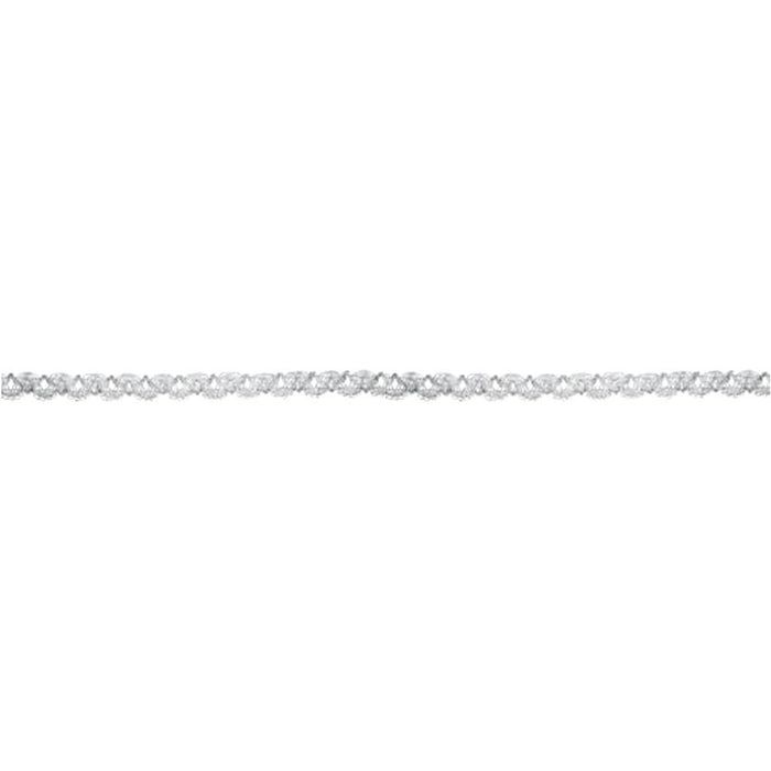 Deco Trims Metallic Fancy Scroll Trim 5/8in Silver