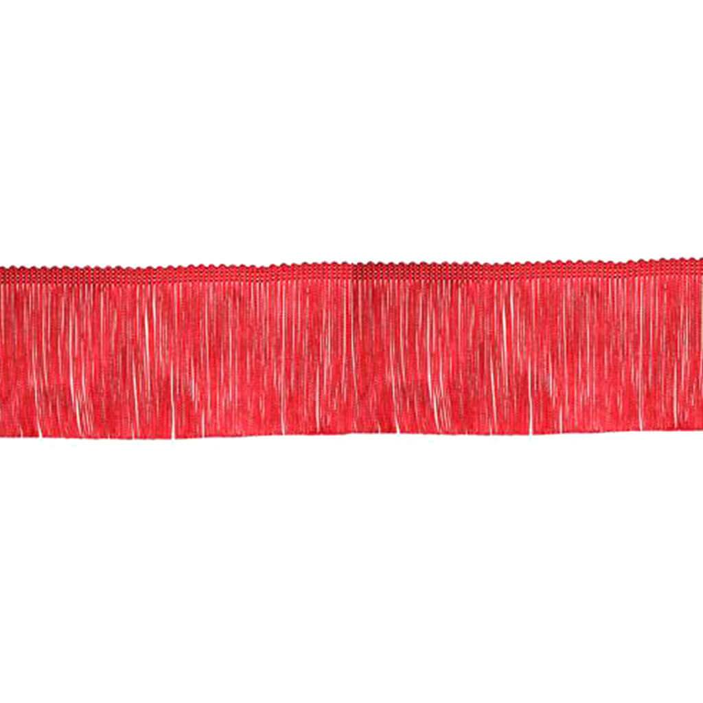 Chainette Fringe Trim 4in Red