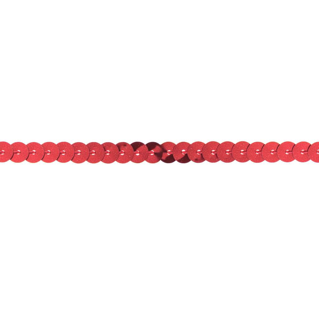 Single Slung Sequin Trim 1/4in Red Spotlite
