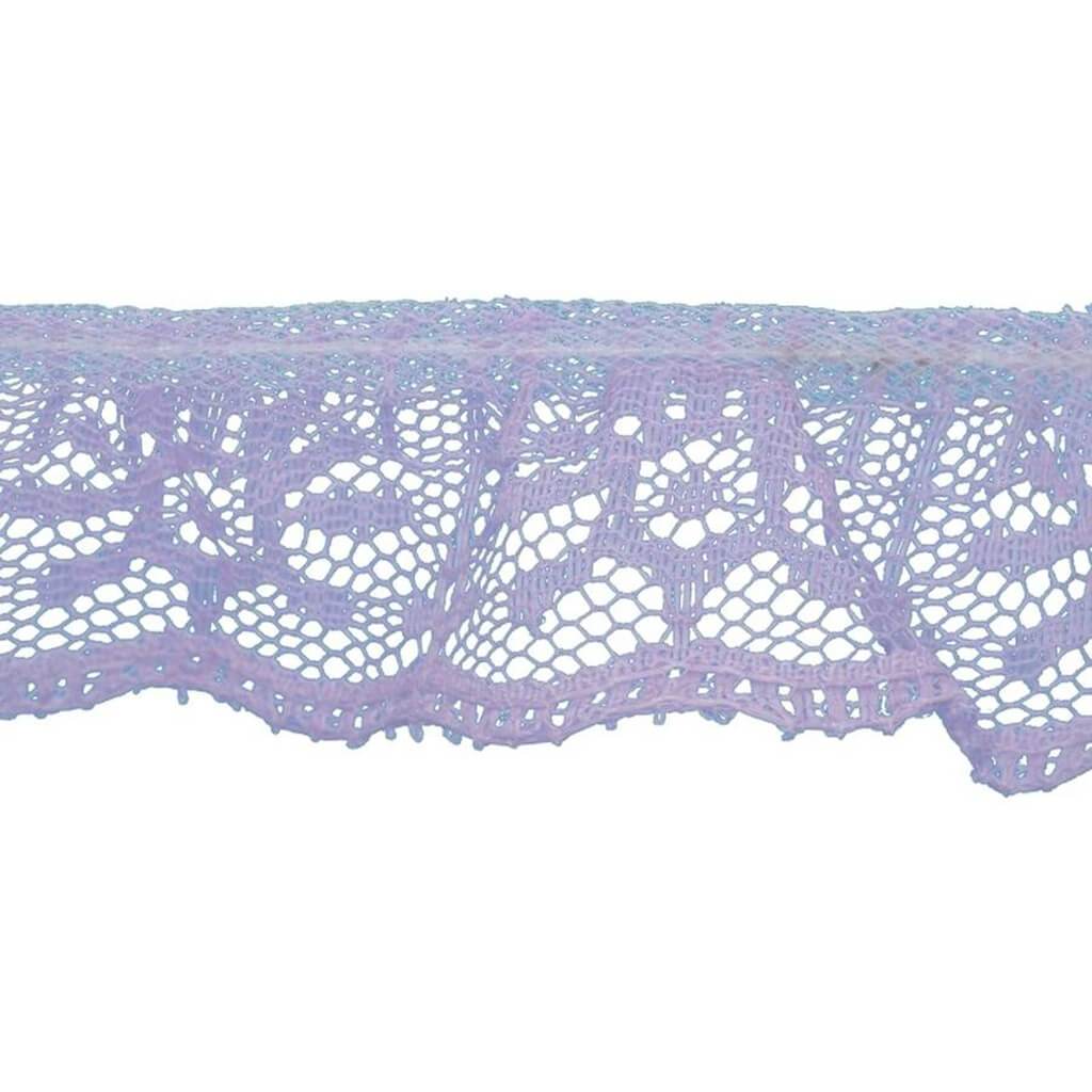 Ruffled Vertical Lace Trim 1-3/8in Lilac