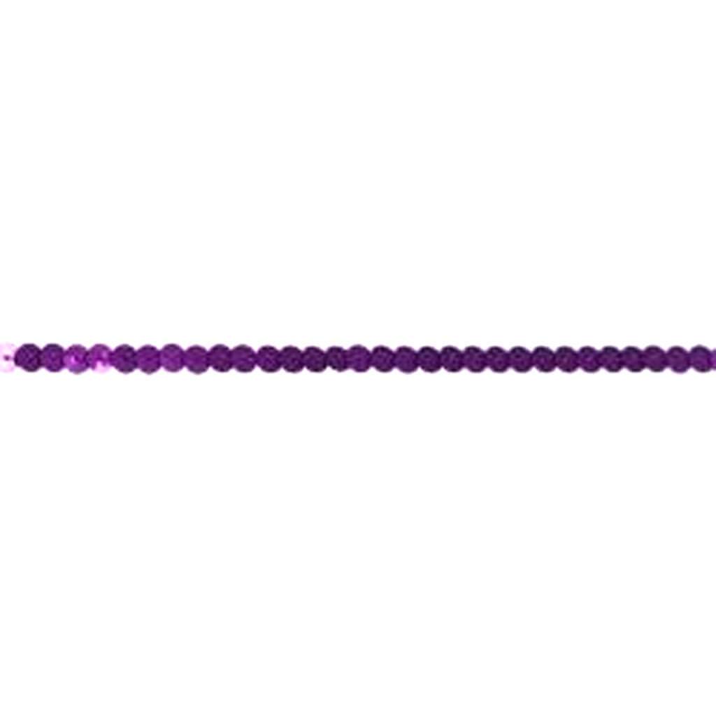 Single Slung Sequin Trim 1/4in Purple