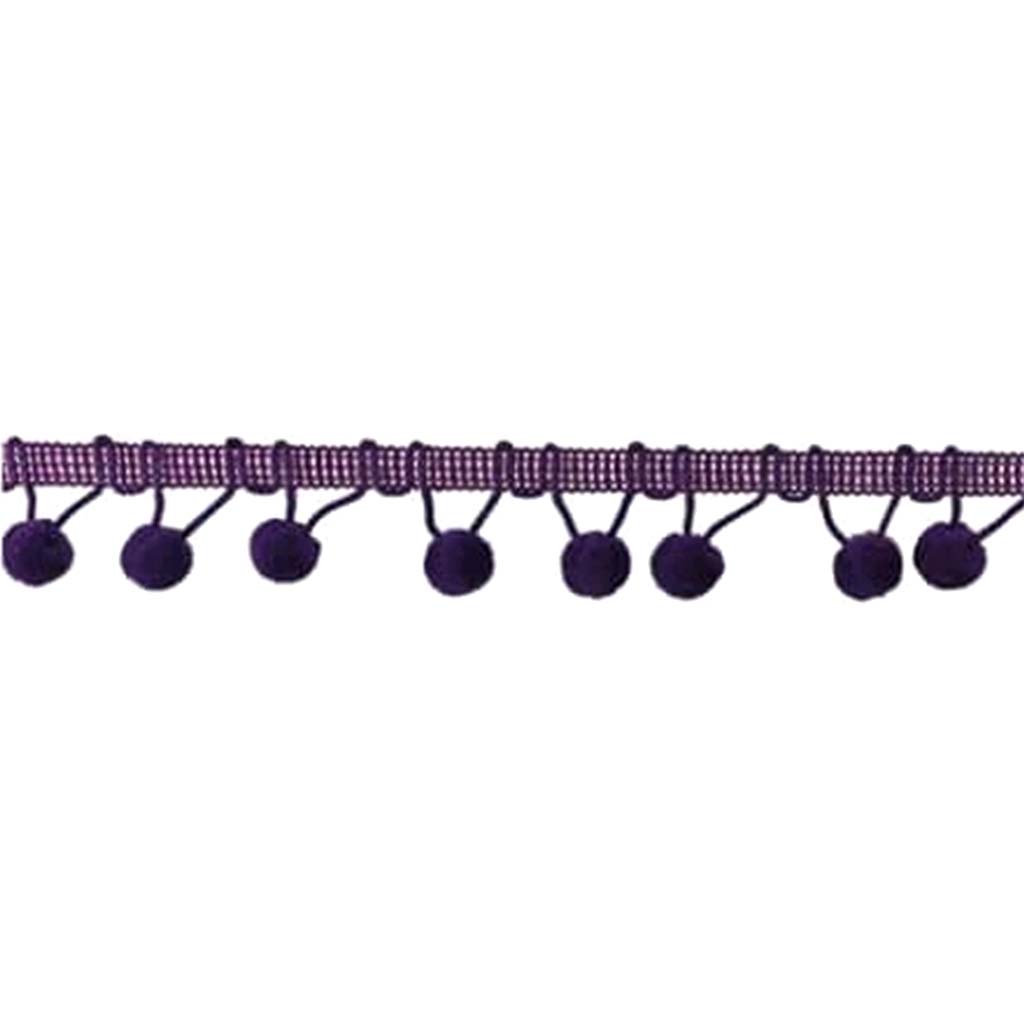 Trim Ball Fringe Purple 