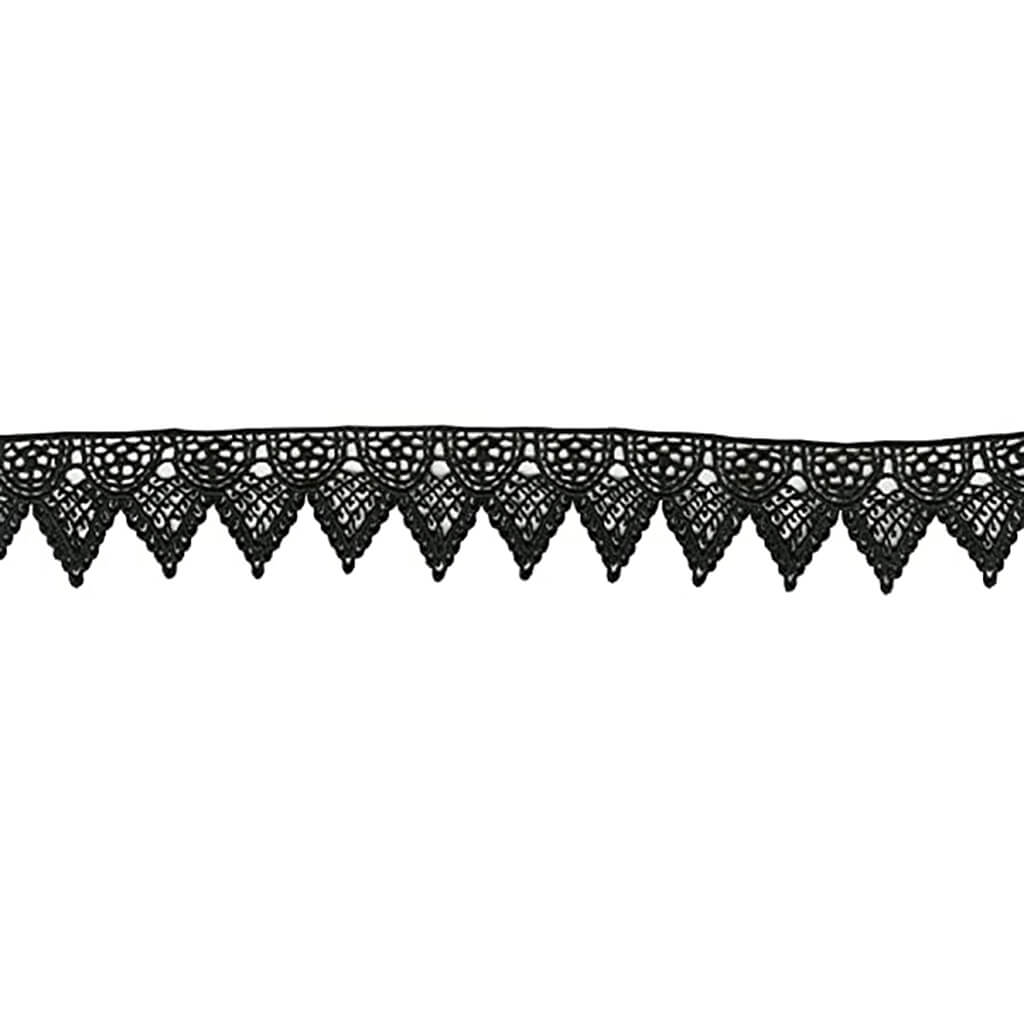 Deco Trims Gothic Crown Edge Venice Lace Trim 1-7/8in x 15yd Black