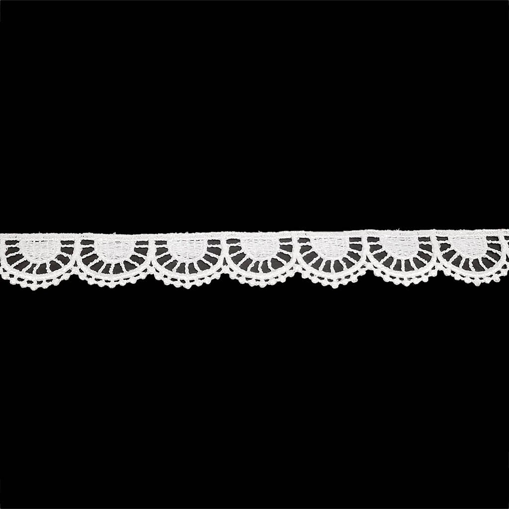 Wagon Wheel Edge Venice Lace Trim 1in Oyster