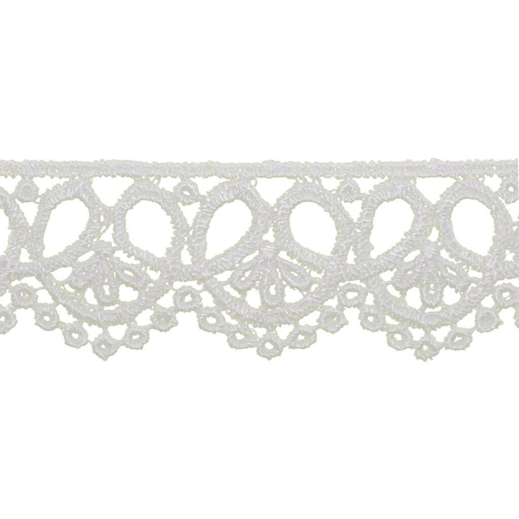 Trifoil Edge Venice Lace Trim 1-3/8in Oyster