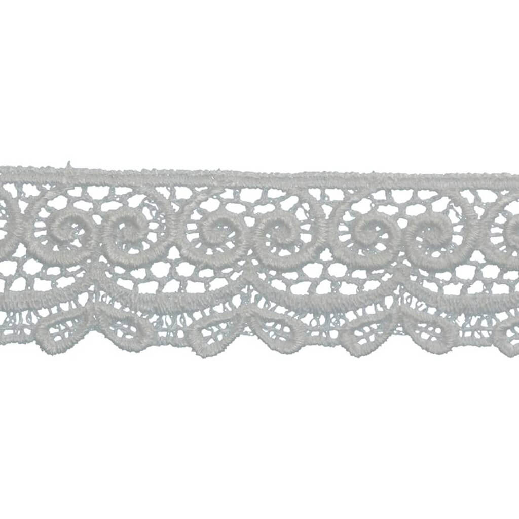 Bow Edge Venice Lace Trim 1in Oyster