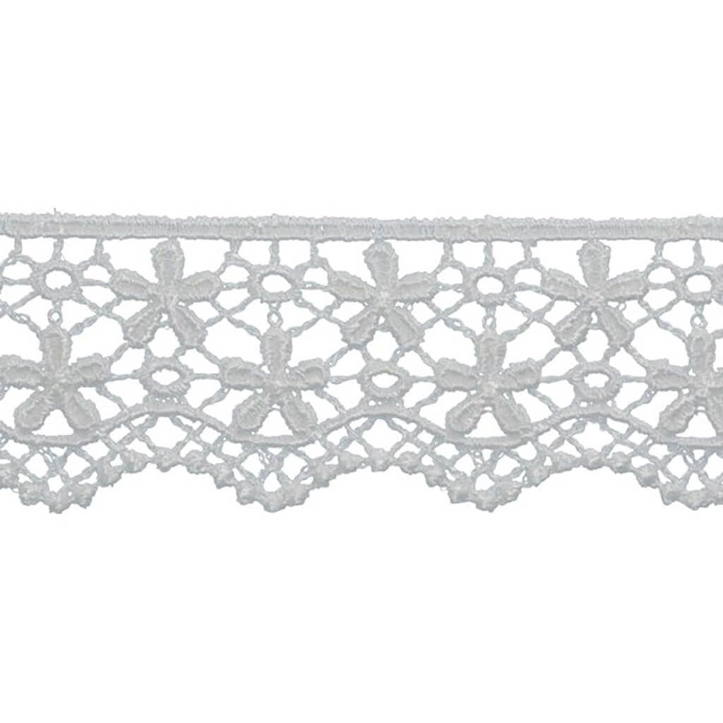 Daisy Scalloped Edge Venice Lace Trim 1-1/2in Oyster