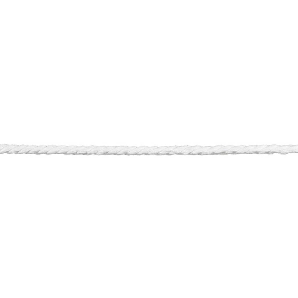 Cotton Cable Cord Trim 1/4in White