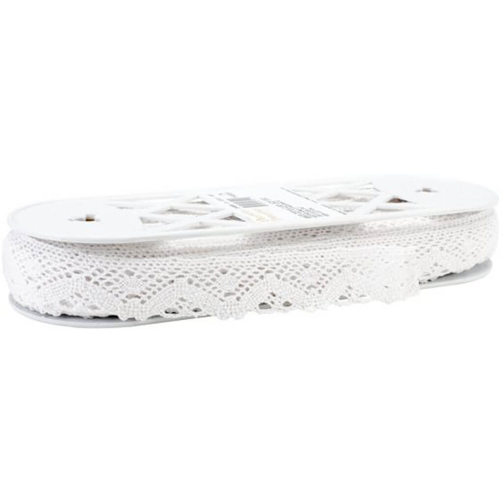 Cotton Cluny Lace Edge Trim 1-5/8in White