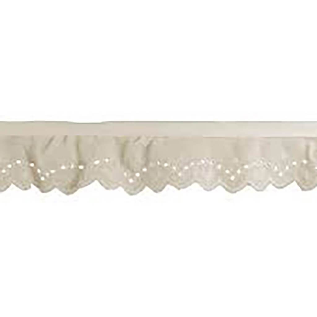 Ruffled Fan Embroidery Eyelet Trim 1-1/4in Oyster